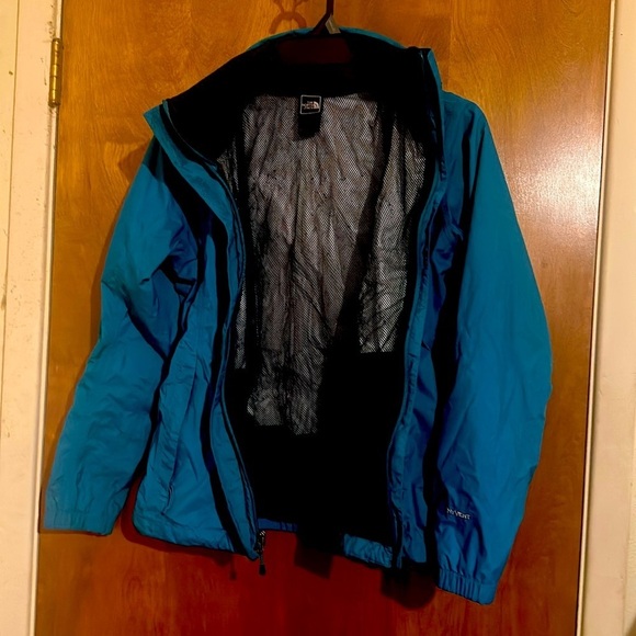 The North Face Women’s Jacket Rain Waterproof Windbreaker Teal M/M - Picture 2 of 8